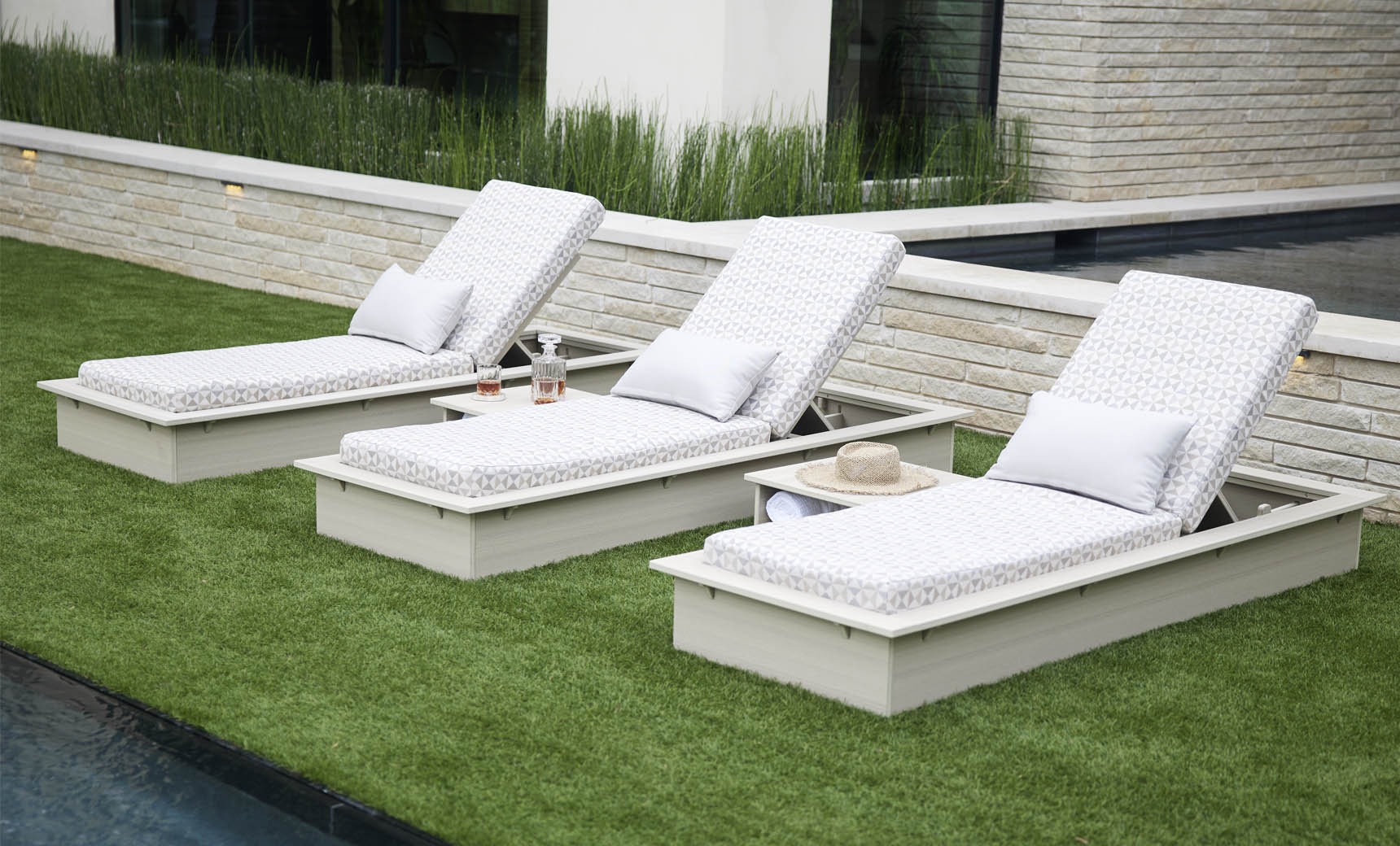 Ledge Lounger Echo 85″ Rectangular Resin Outdoor Chaise Lounger