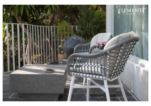 Elementi Home Tevere 18″ Square Concrete Side Table