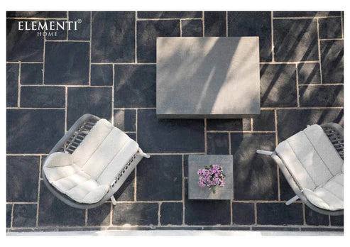 Elementi Home Tevere 18″ Square Concrete Side Table