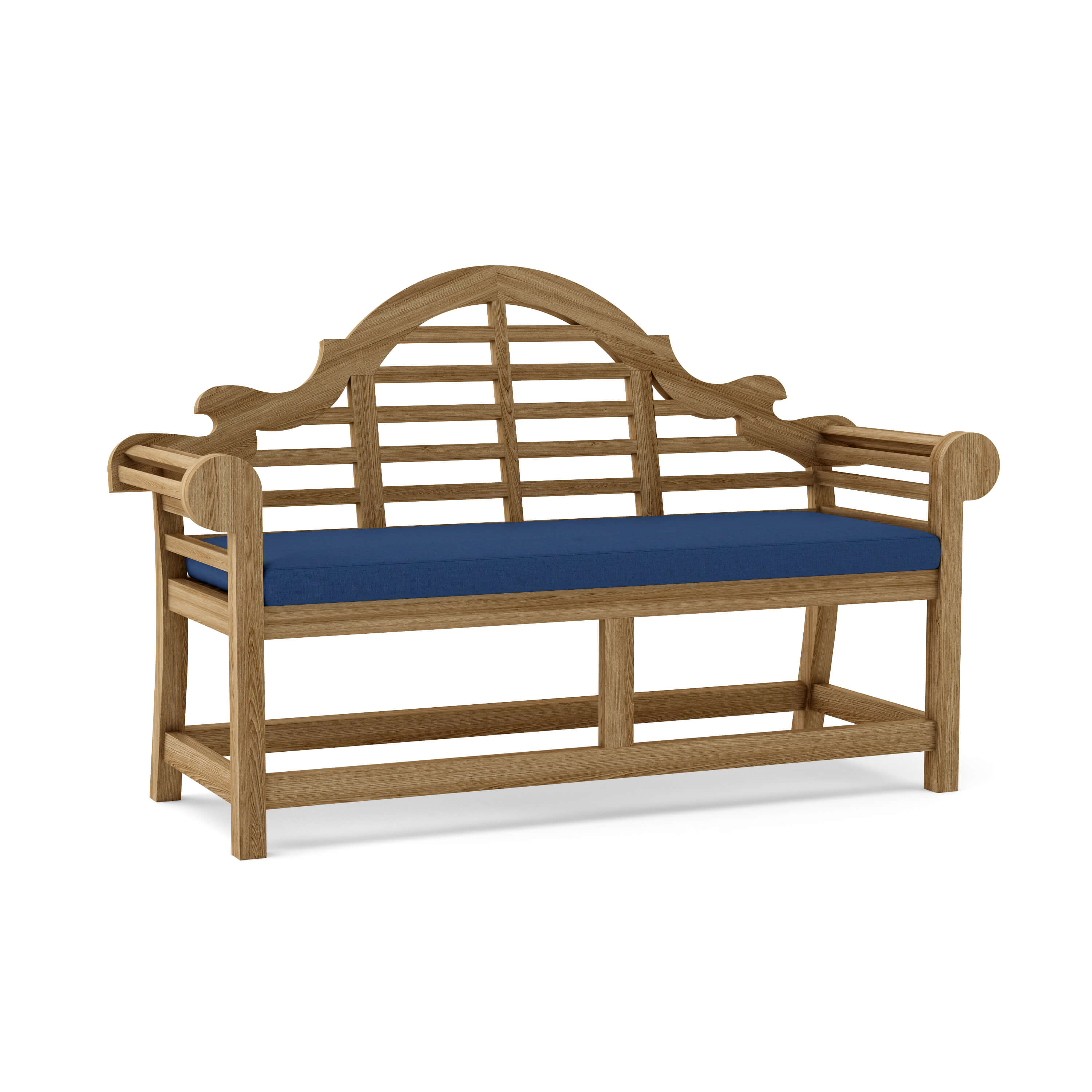 Anderson Teak Marlborough 2-Seater Bench – Lutyens Style Solid Teak Outdoor Garden Bench
