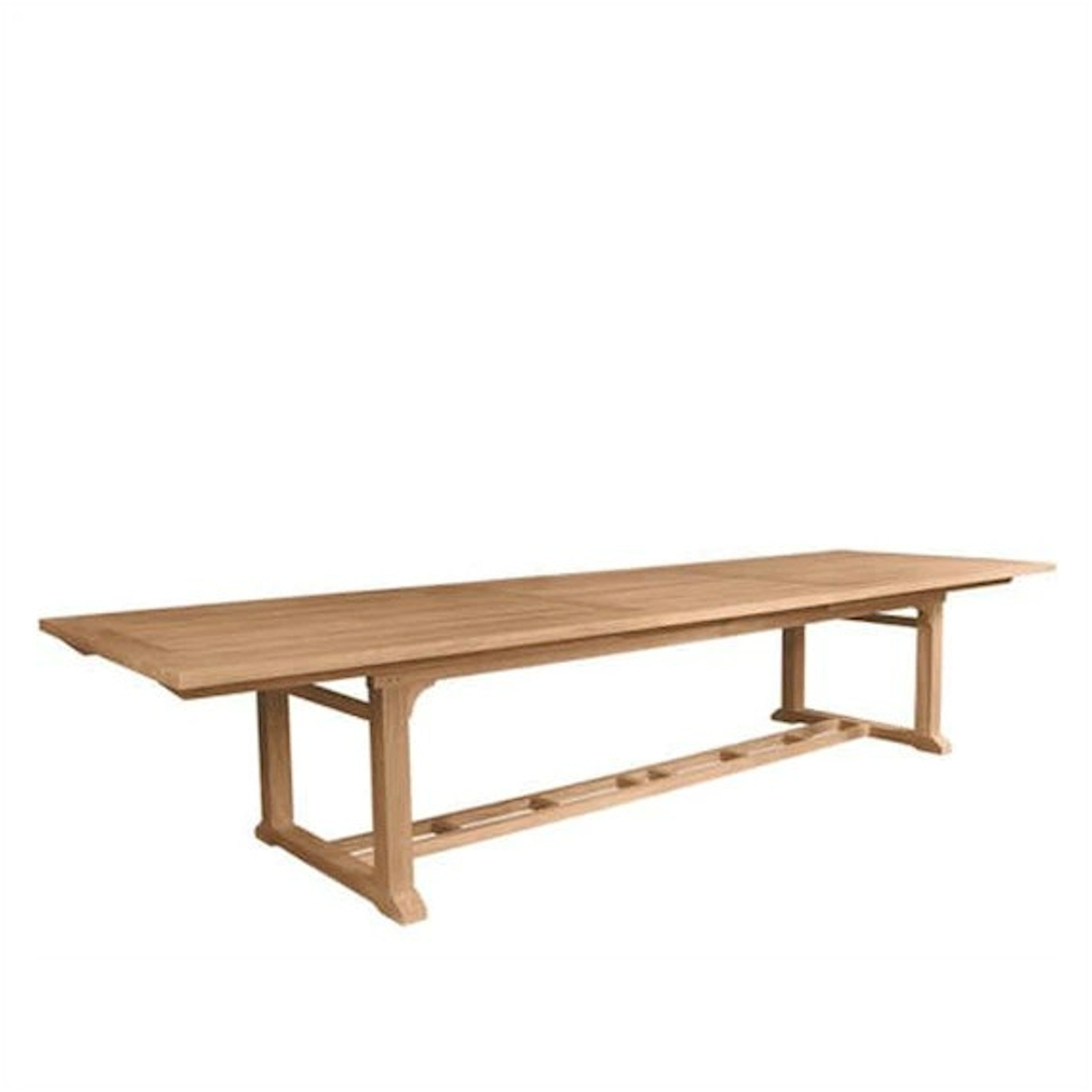 Anderson Teak Bahama 150″ Extension Dining Table – Extra Large Teak Outdoor Patio Table