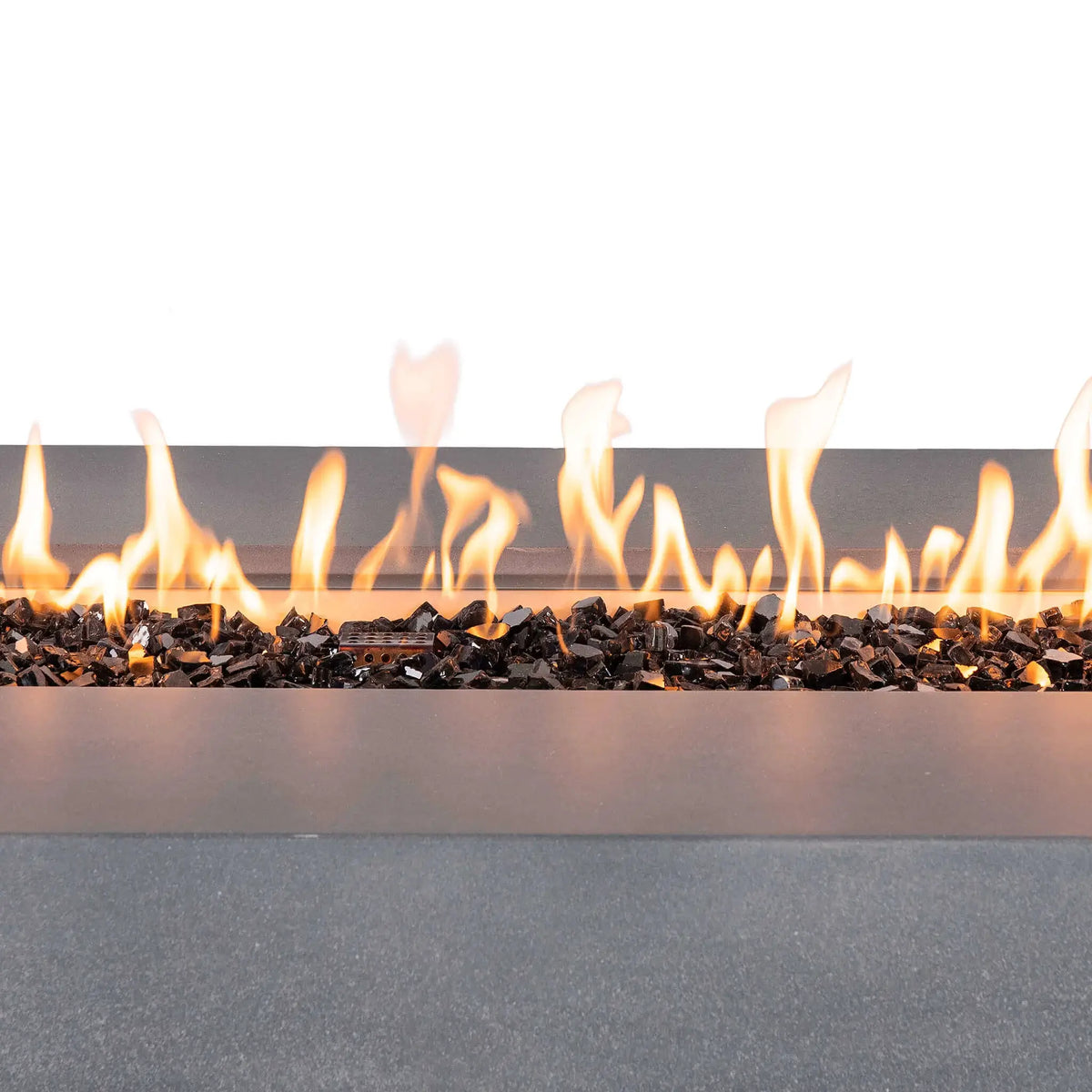 Flame Havens 68" x 30" Rectangle GFRC Concrete Propane Gas Fire Pit with Hidden Tank Drawer