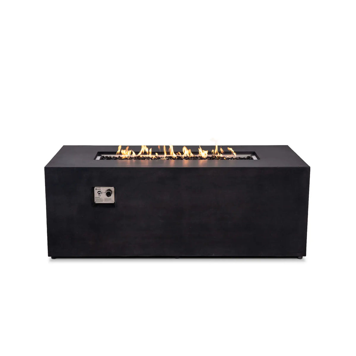 Flame Havens 68" x 30" Rectangle GFRC Concrete Propane Gas Fire Pit with Hidden Tank Drawer