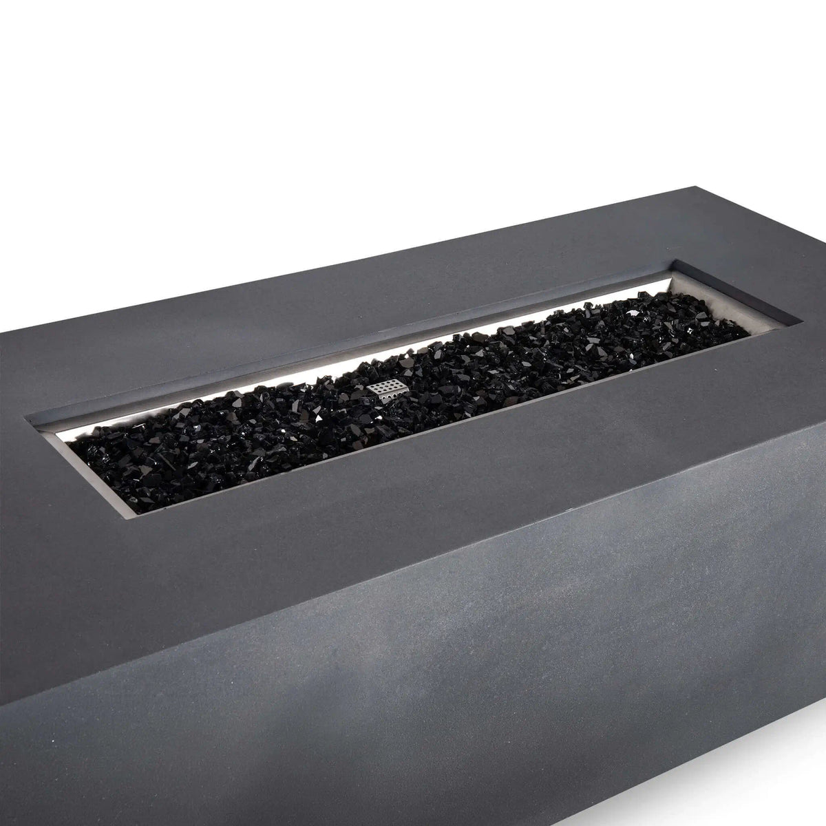 Flame Havens 68" x 30" Rectangle GFRC Concrete Propane Gas Fire Pit with Hidden Tank Drawer