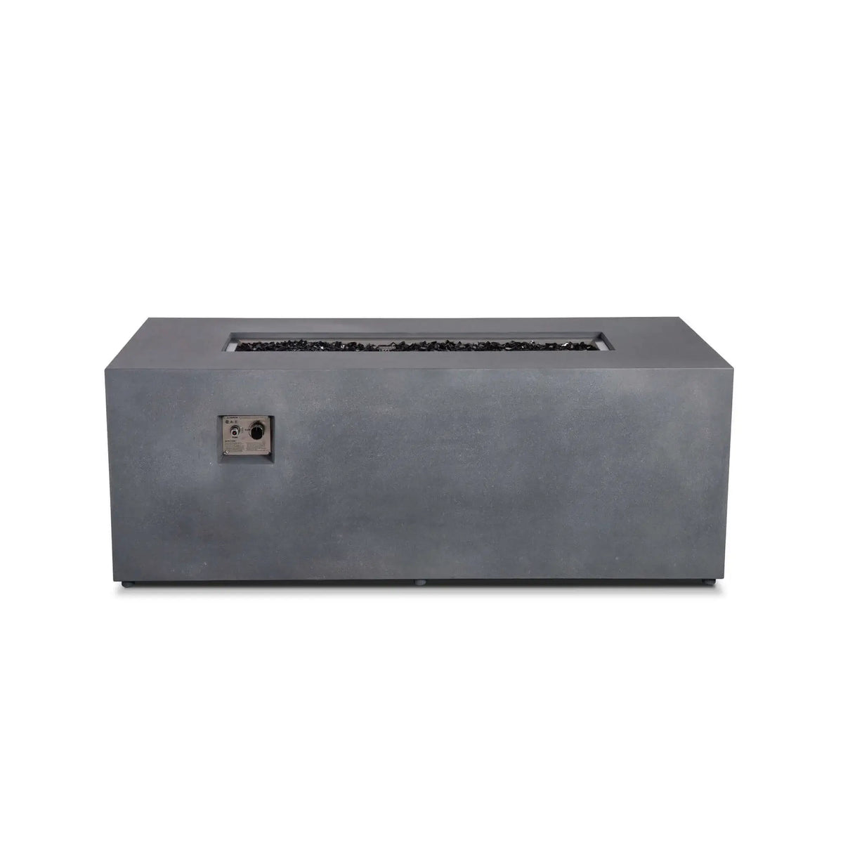 Flame Havens 68" x 30" Rectangle GFRC Concrete Propane Gas Fire Pit with Hidden Tank Drawer