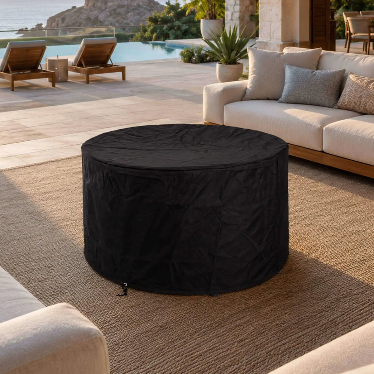 Flame Havens 36” Round Propane Gas GFRC Fire Pit