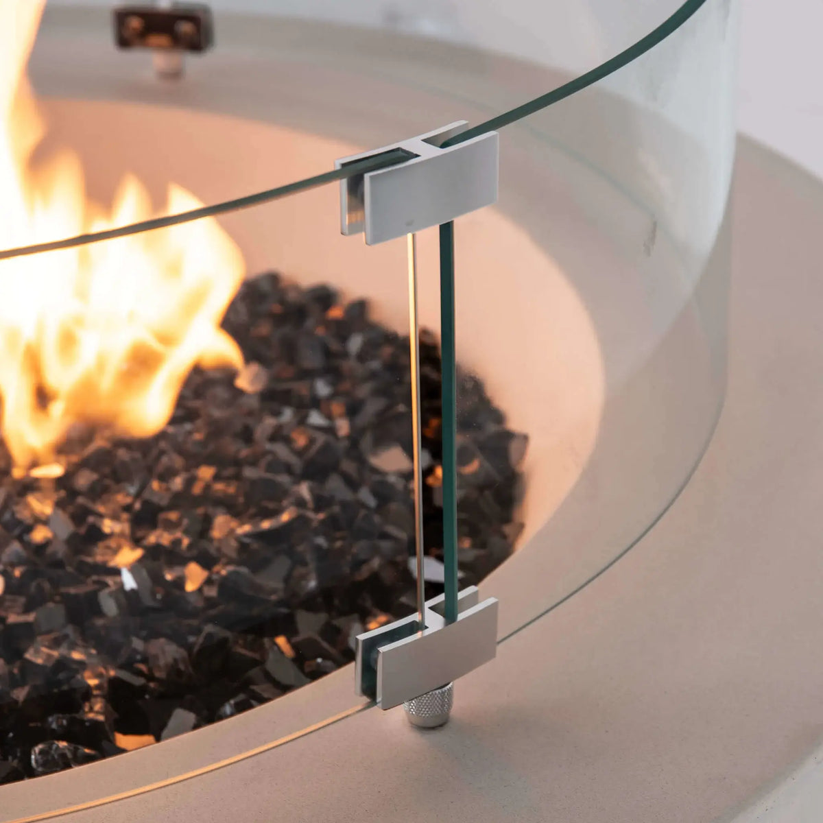 Flame Havens 28" Diameter x 7" Tall Tempered Glass Wind Guard