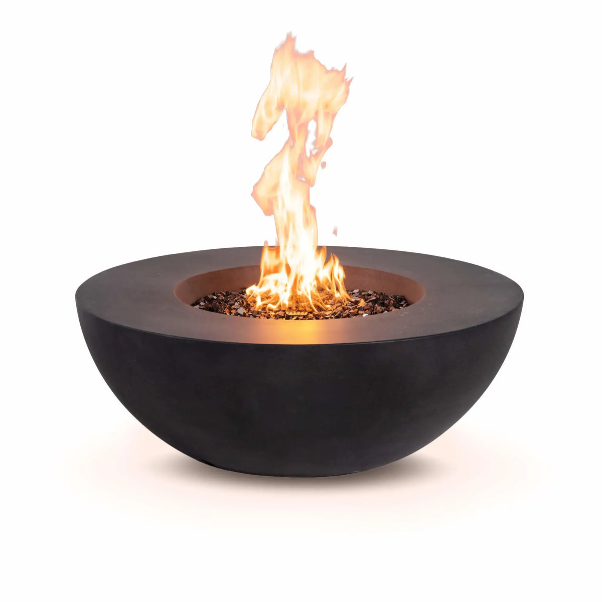 Flame Havens 43" Round GFRC Concrete Natural Gas Fire Pit