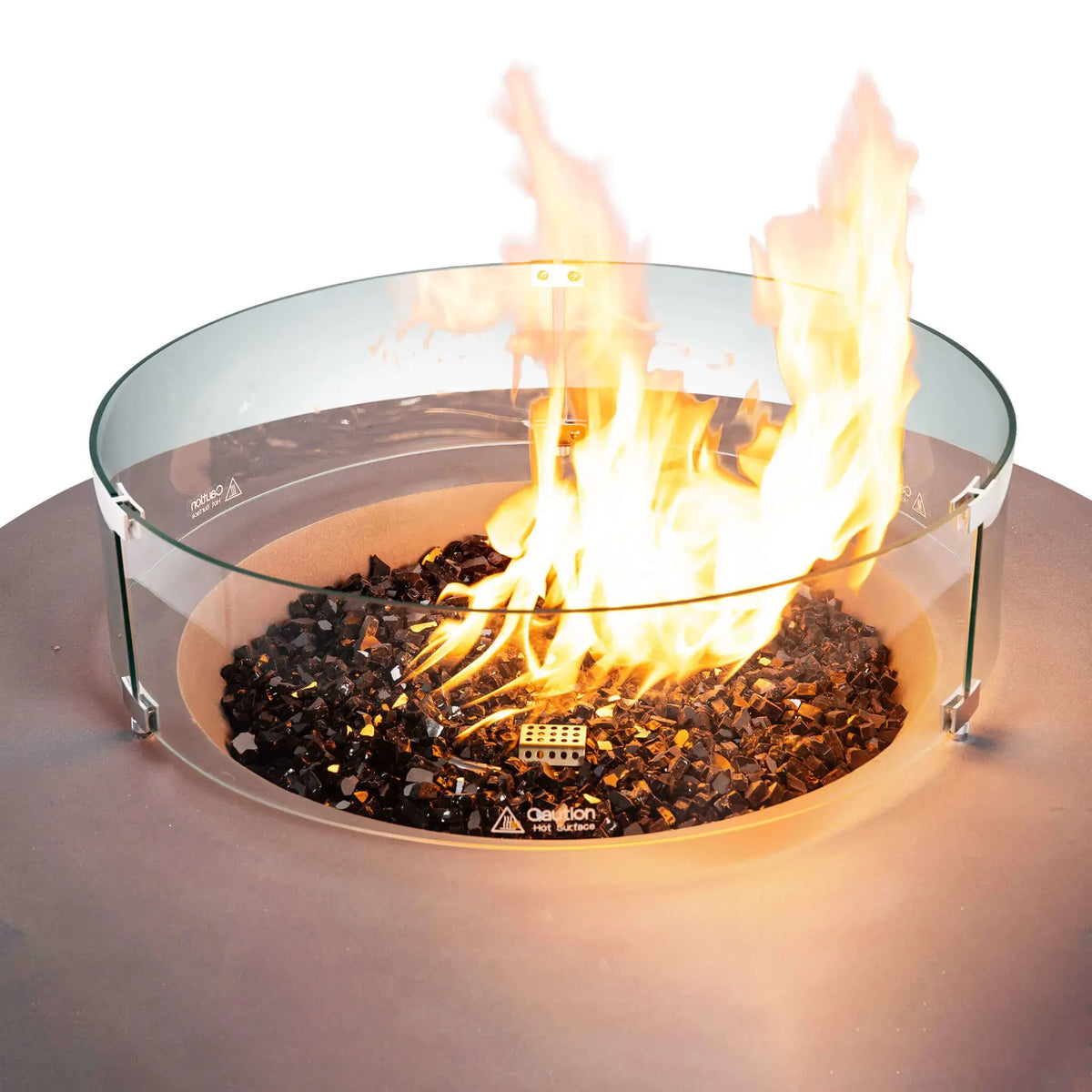 Flame Havens 28" Diameter x 7" Tall Tempered Glass Wind Guard