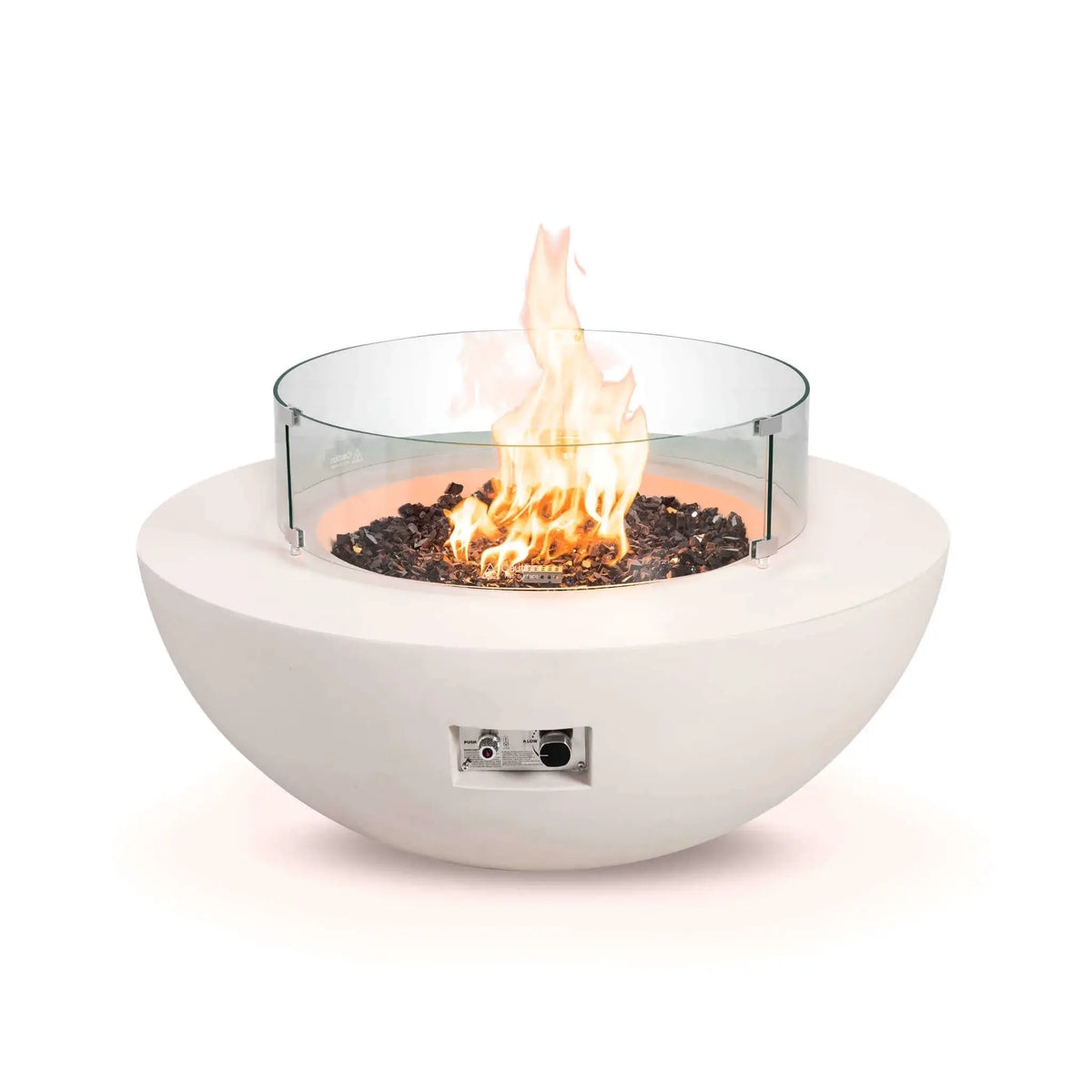 Flame Havens 43" Round GFRC Concrete Natural Gas Fire Pit