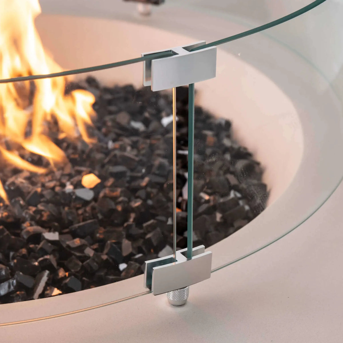 Flame Havens 28" Diameter x 7" Tall Tempered Glass Wind Guard