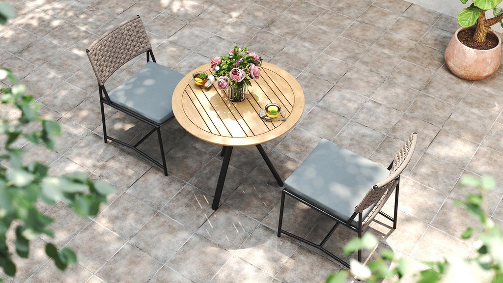 Golyam Round Bistro Table - Ambiance Image~~