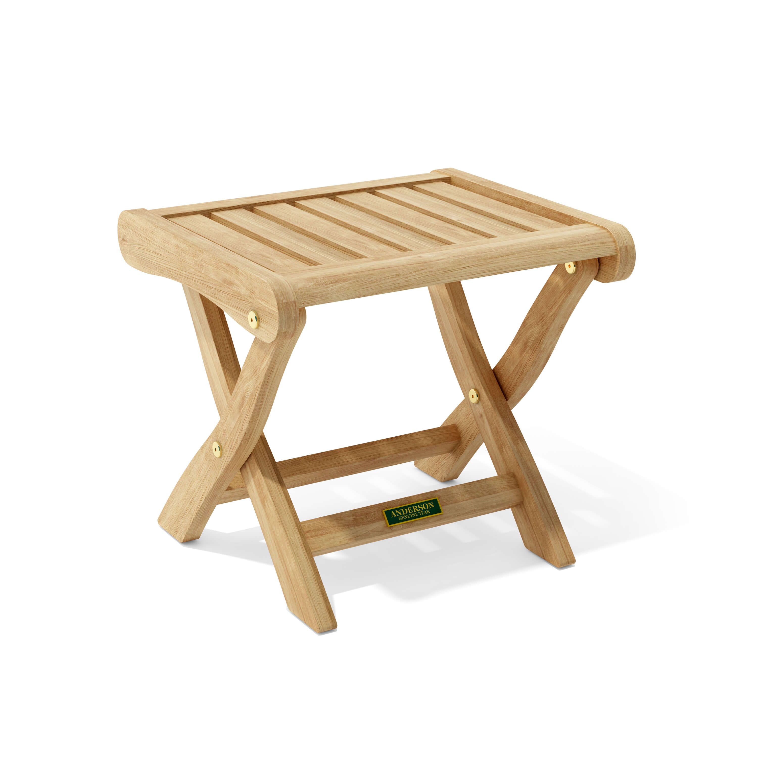 Anderson Teak Katana Folding Backless Chair – Teak Outdoor Stool & Seat
