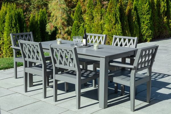 Seaside Greenwich Dining Arm Chair Diamond – Modern Outdoor Patio Seating