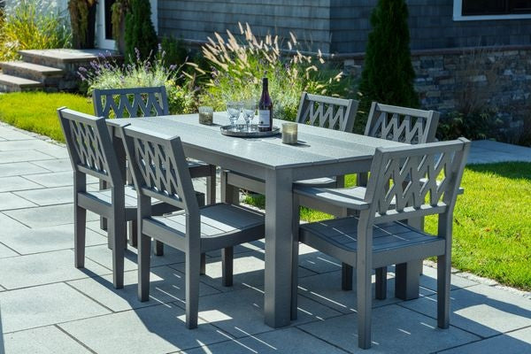 Seaside Greenwich Dining Arm Chair Diamond – Modern Outdoor Patio Seating