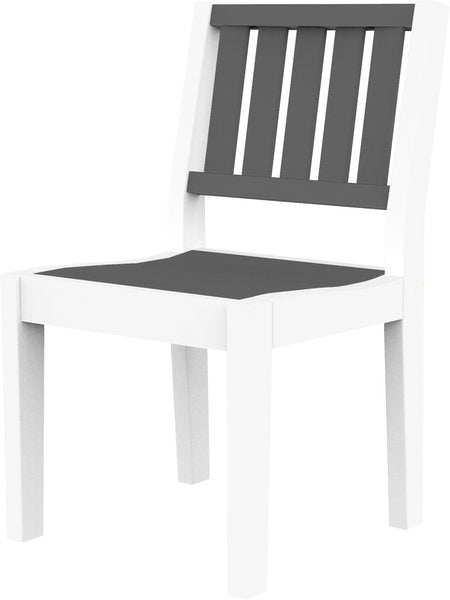 Seaside Greenwich Dining Side Chair Slatted – Modern Outdoor Patio Seating