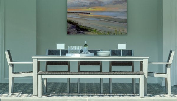 Seaside Greenwich Dining Table 35″ x 90″ – Modern Outdoor Patio Table