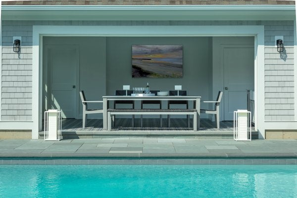 Seaside Greenwich Dining Table 35″ x 90″ – Modern Outdoor Patio Table