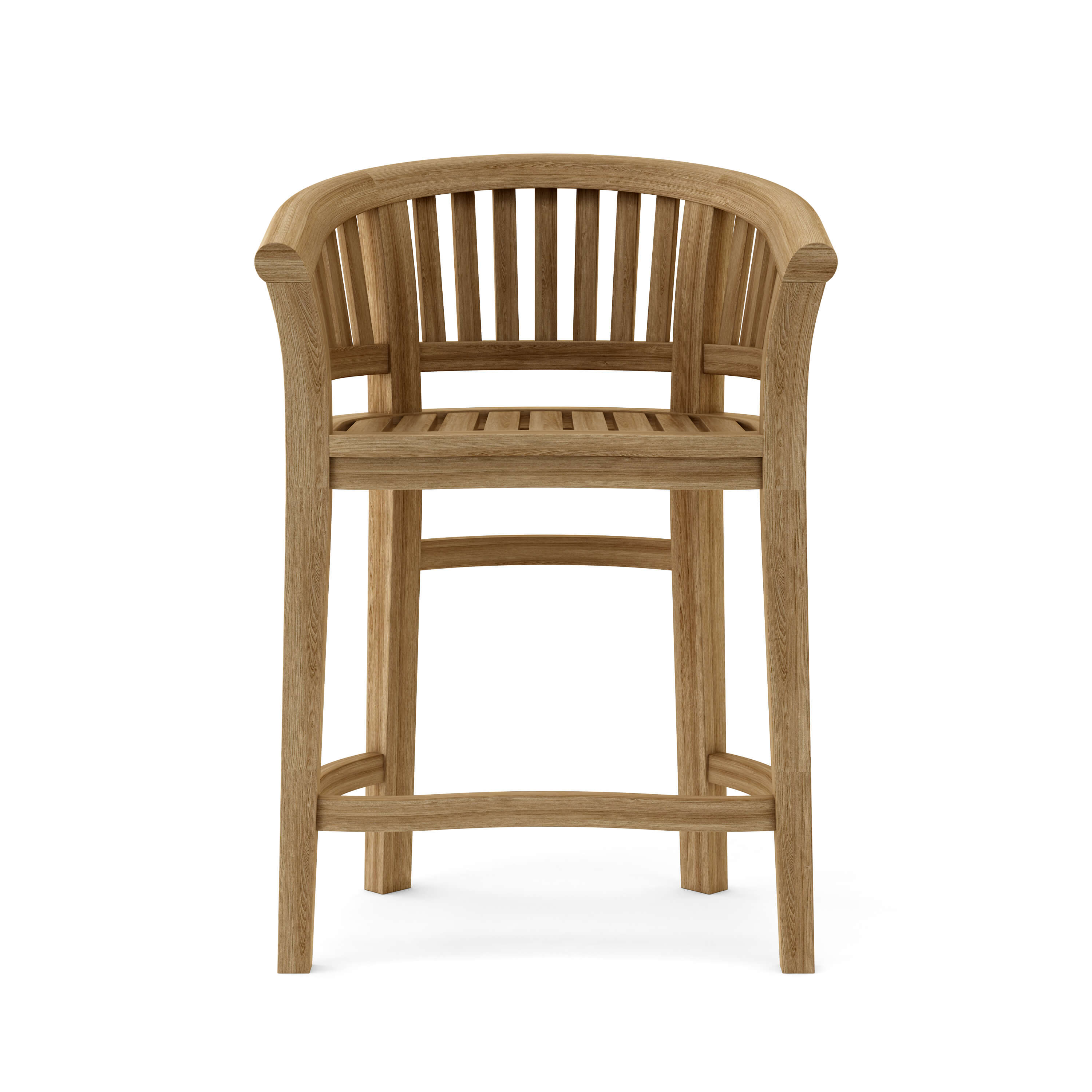 Anderson Teak Curve Bar Armchair | Premium Solid Teak Outdoor Bar Chair