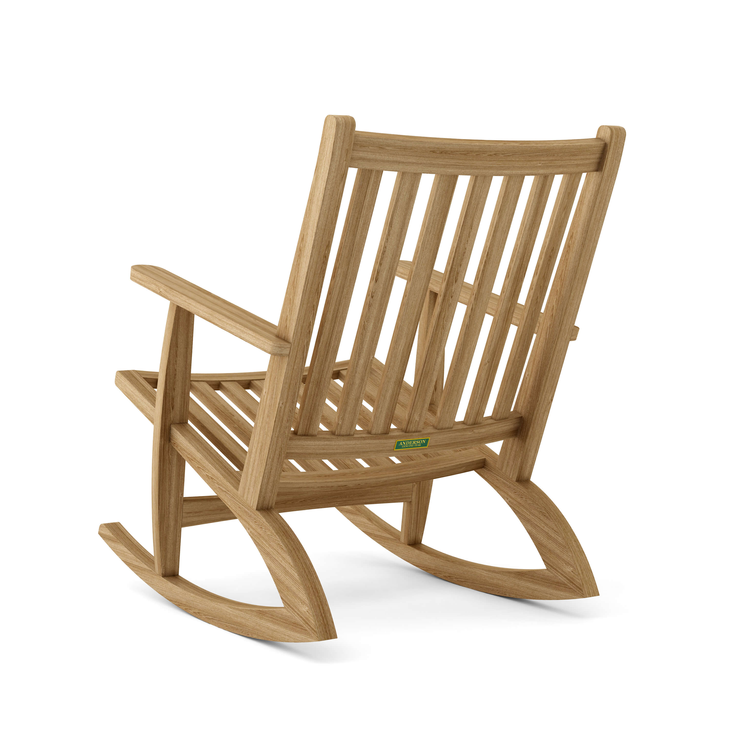 Anderson Teak Modern Rocking Armchair – Contemporary Teak Outdoor Rocker