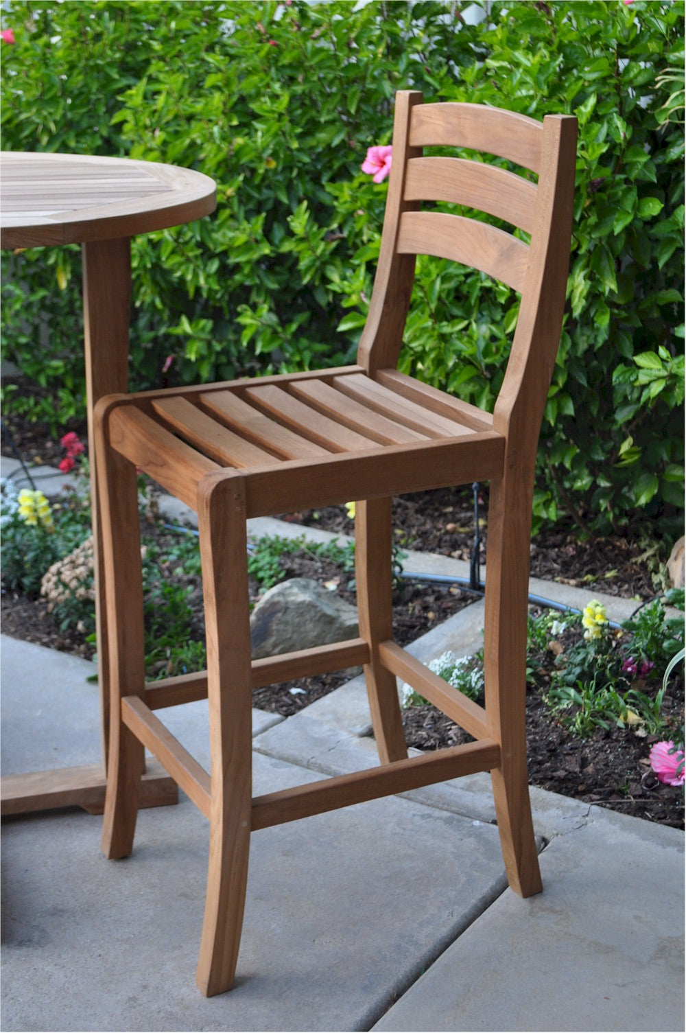 Anderson Teak Mandalay Bar Chair – Teak Outdoor Bar Height Seating