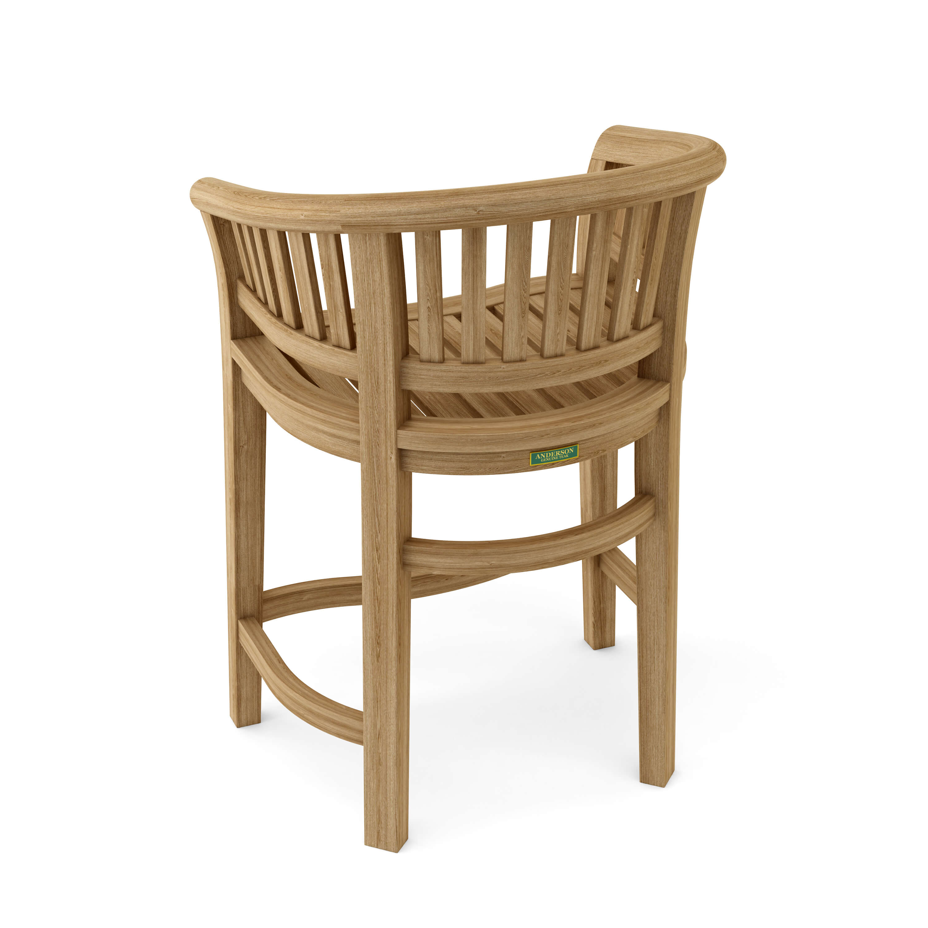 Anderson Teak Curve Bar Armchair | Premium Solid Teak Outdoor Bar Chair