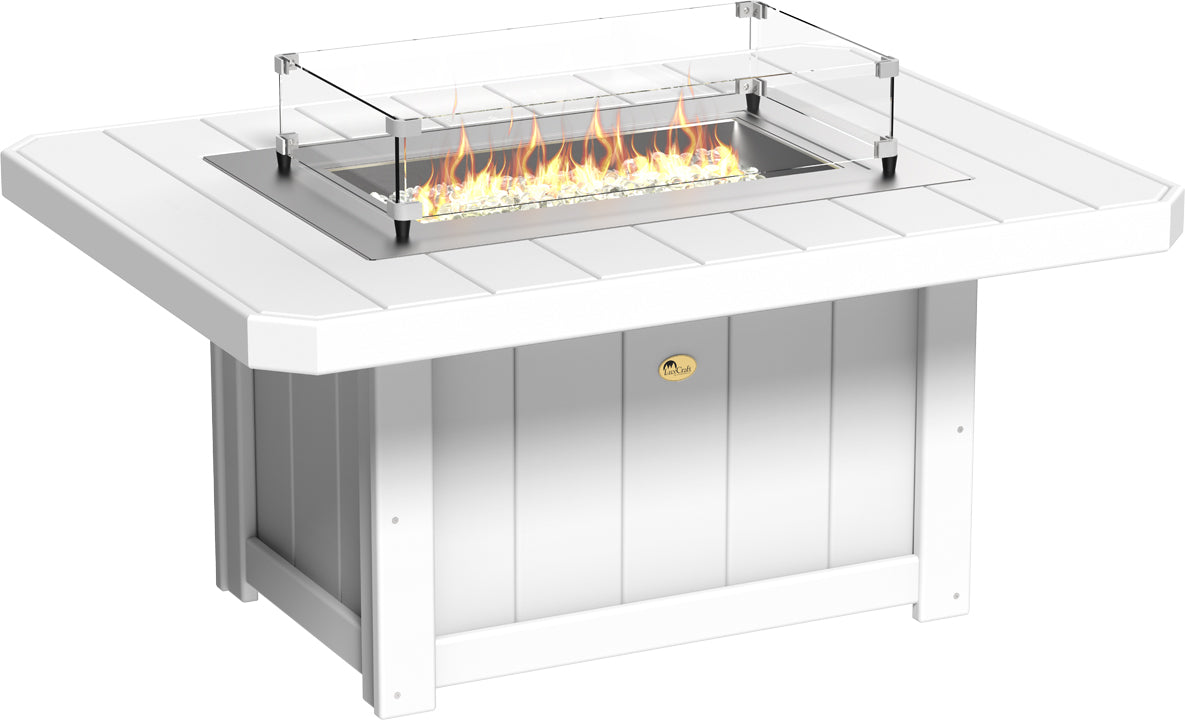 LuxCraft – Lumin Fire Pit 51″ Rectangular – Modern Outdoor Gas Fire Pit