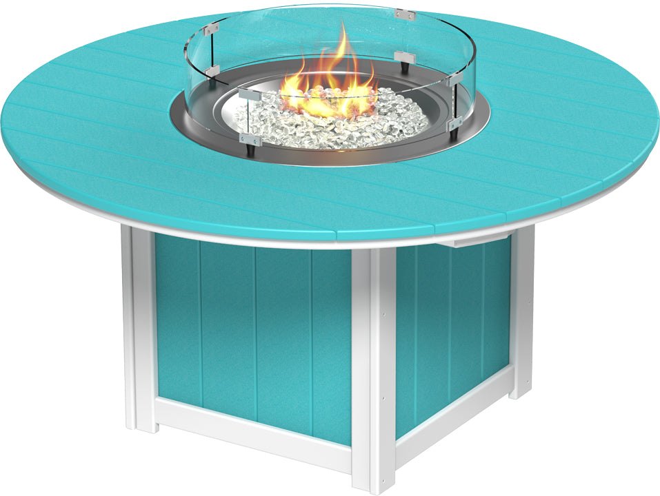 LuxCraft – Lumin Fire Table 60″ Round – Outdoor Gas Fire Dining Table