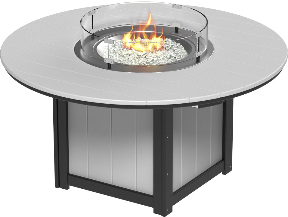 LuxCraft – Lumin Fire Table 60″ Round – Outdoor Gas Fire Dining Table