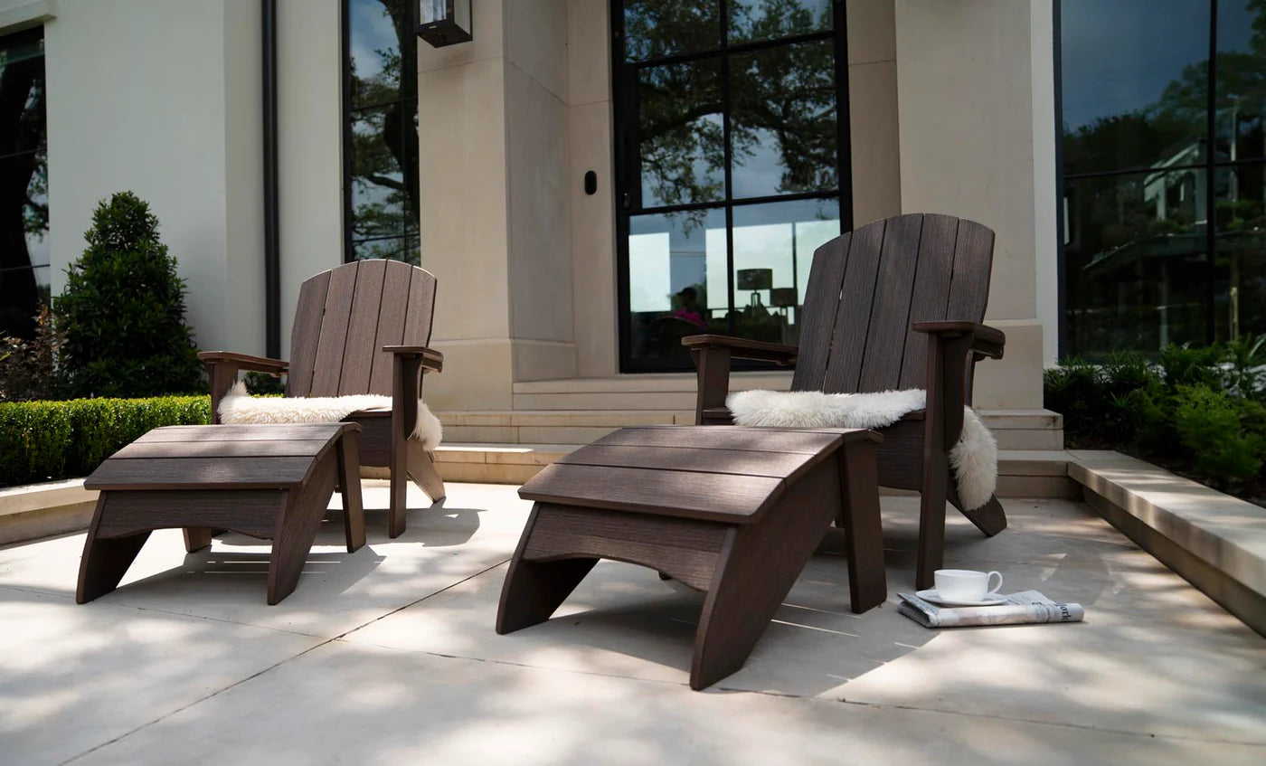 Ledge Lounger Legacy Adirondack Ottoman All-Weather Outdoor Footrest