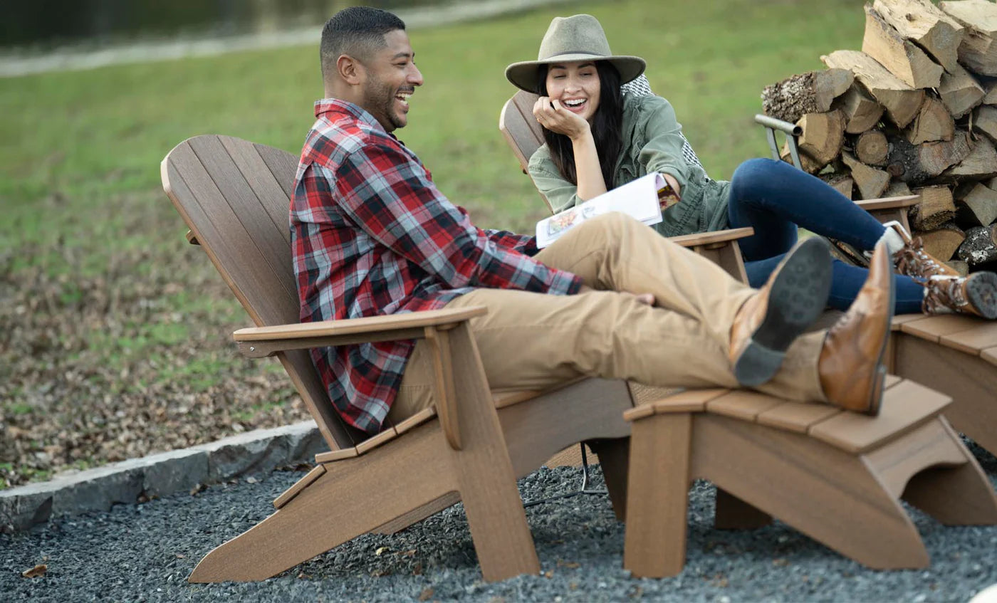 Ledge Lounger Legacy Adirondack Ottoman All-Weather Outdoor Footrest