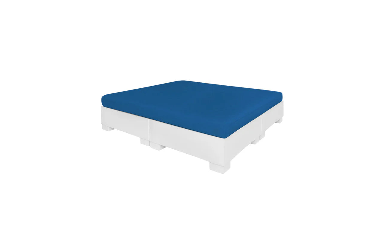 Affinity Square Sunbed With Flat Cushion Luxury In-Pool & Poolside Outdoor Lounge Bed