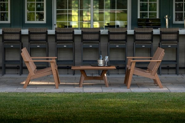 Seaside Casual MAD Chat Loveseat – Woven Low-Profile Outdoor Lounge Seating
