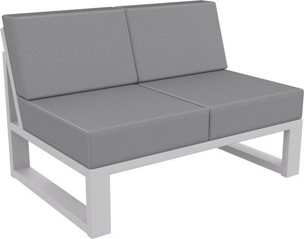 Seaside MIA Double Armless Section – Outdoor Patio Modular Seating