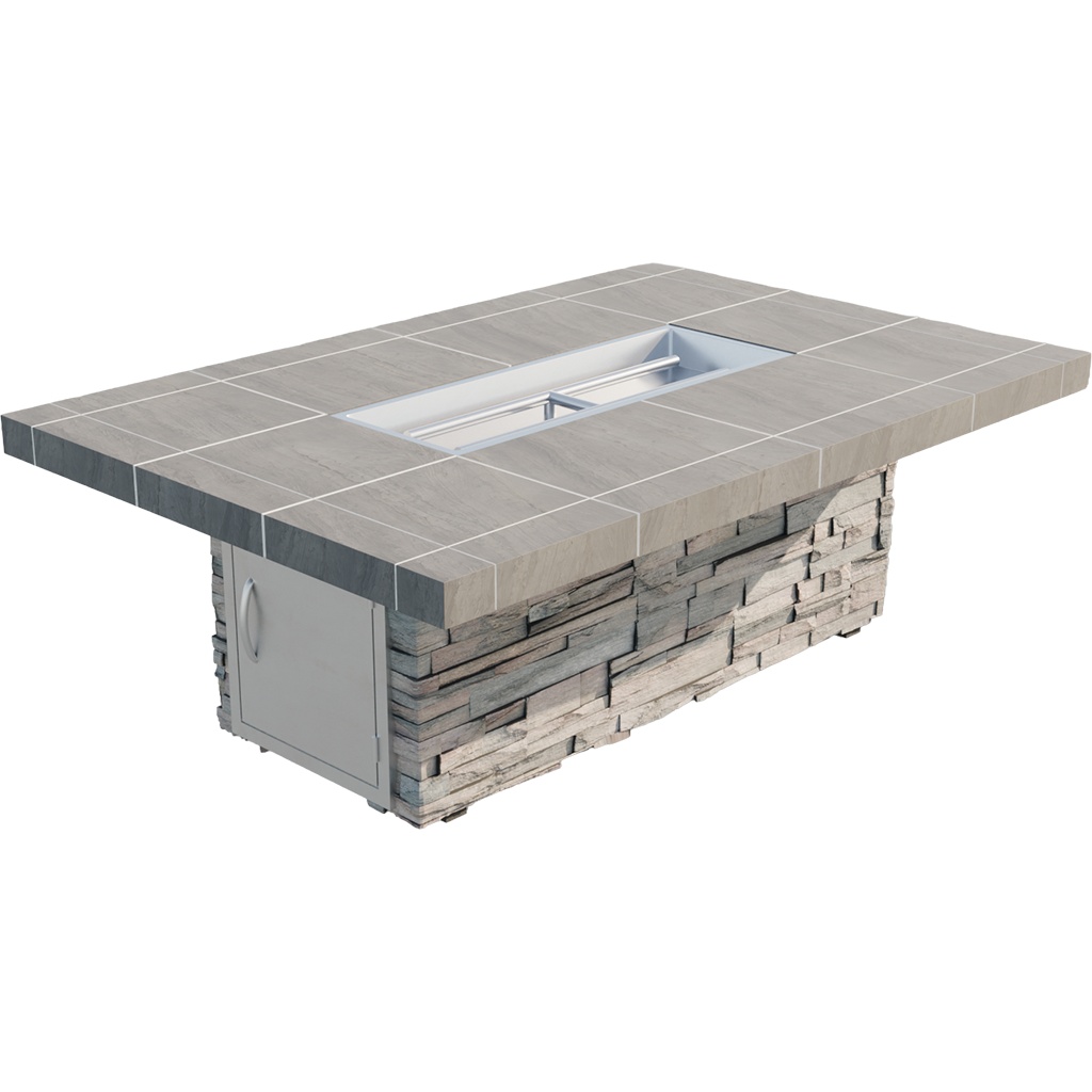 Cal Flame Mojave Modern Outdoor Gas Fire Pit – 90,000 BTU Patio Fire Table
