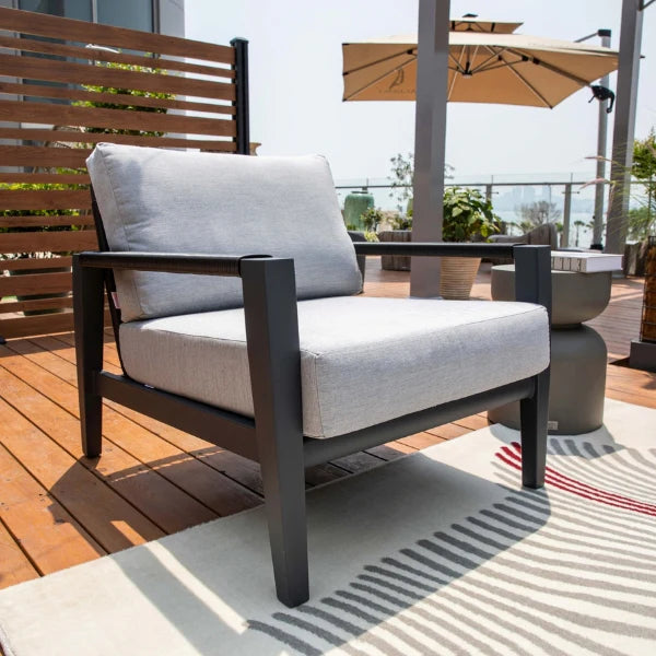 Elementi Laguna 31″ Square Aluminum Outdoor Lounge Chair