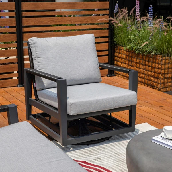 Elementi Laguna 31″ Square Aluminum Outdoor Lounge Chair