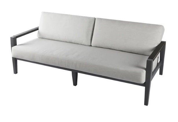 Elementi Laguna 80″ Rectangular Aluminum Outdoor 3-Seat Sofa