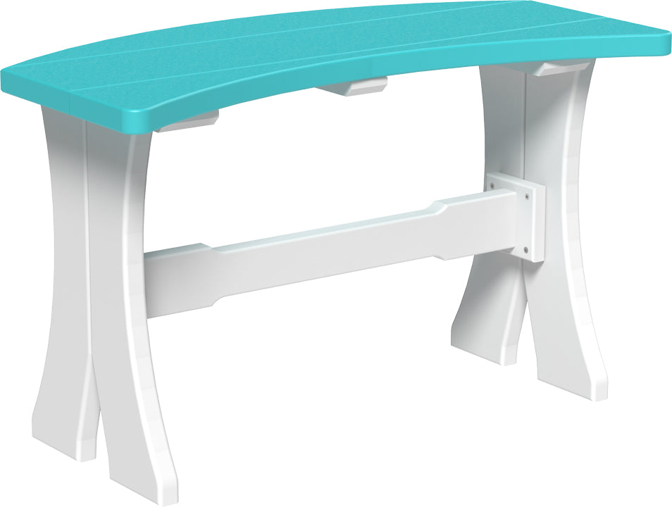 LuxCraft – 28″ Table Bench – Curved Outdoor Bench for Round Patio Tables