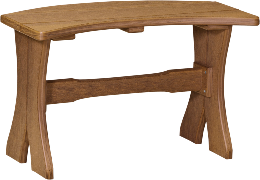 LuxCraft – 28″ Table Bench – Curved Outdoor Bench for Round Patio Tables