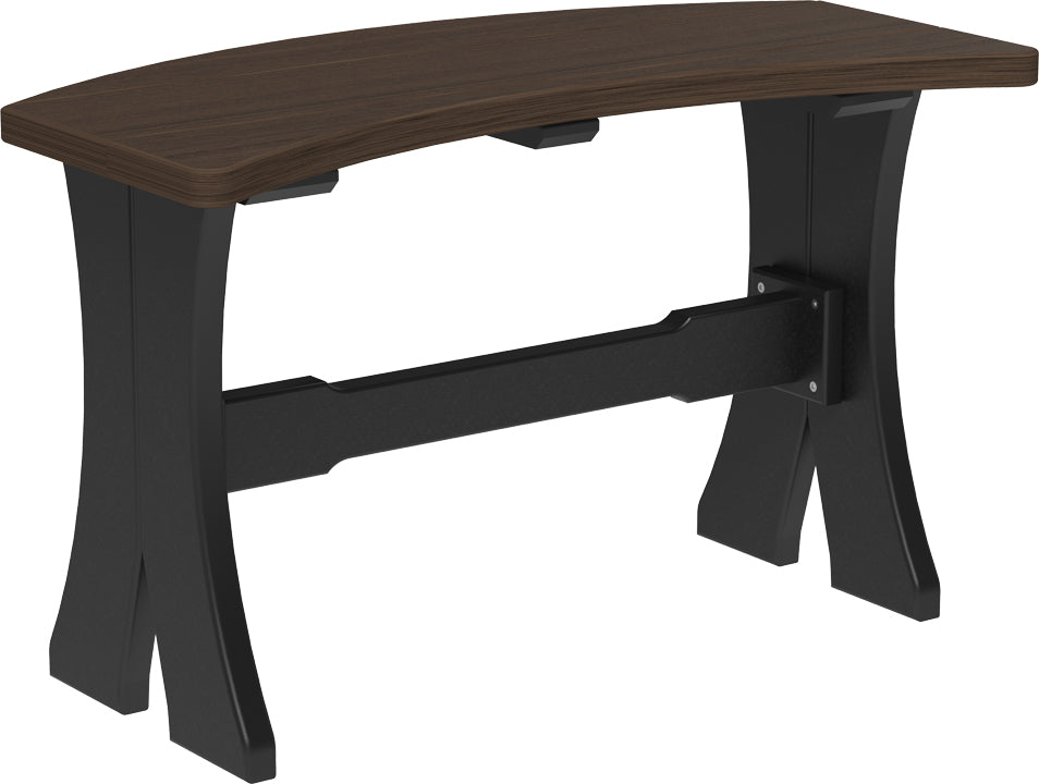 LuxCraft – 28″ Table Bench – Curved Outdoor Bench for Round Patio Tables