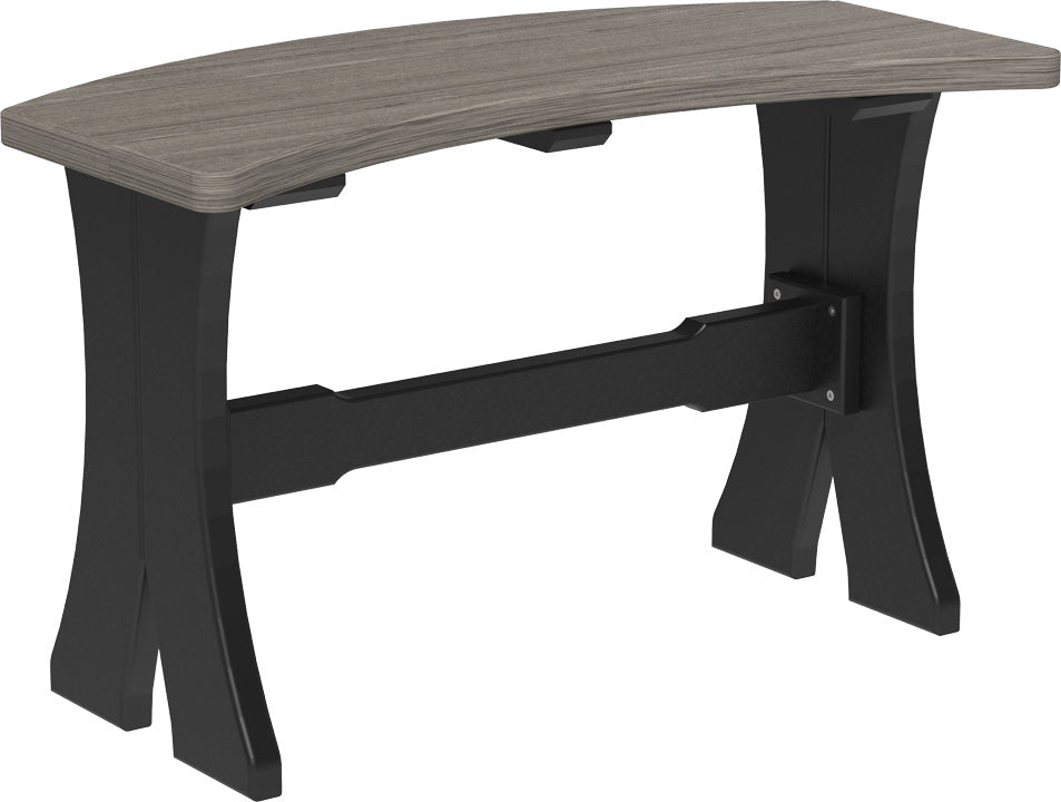 LuxCraft – 28″ Table Bench – Curved Outdoor Bench for Round Patio Tables