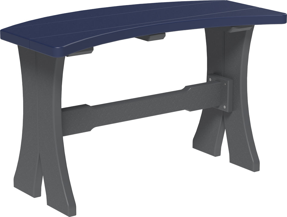 LuxCraft – 28″ Table Bench – Curved Outdoor Bench for Round Patio Tables