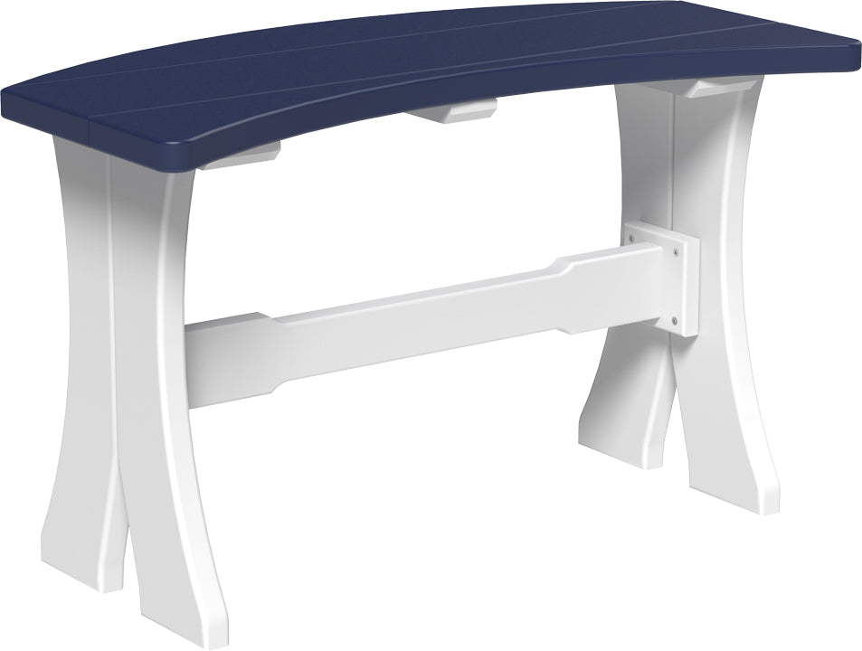LuxCraft – 28″ Table Bench – Curved Outdoor Bench for Round Patio Tables