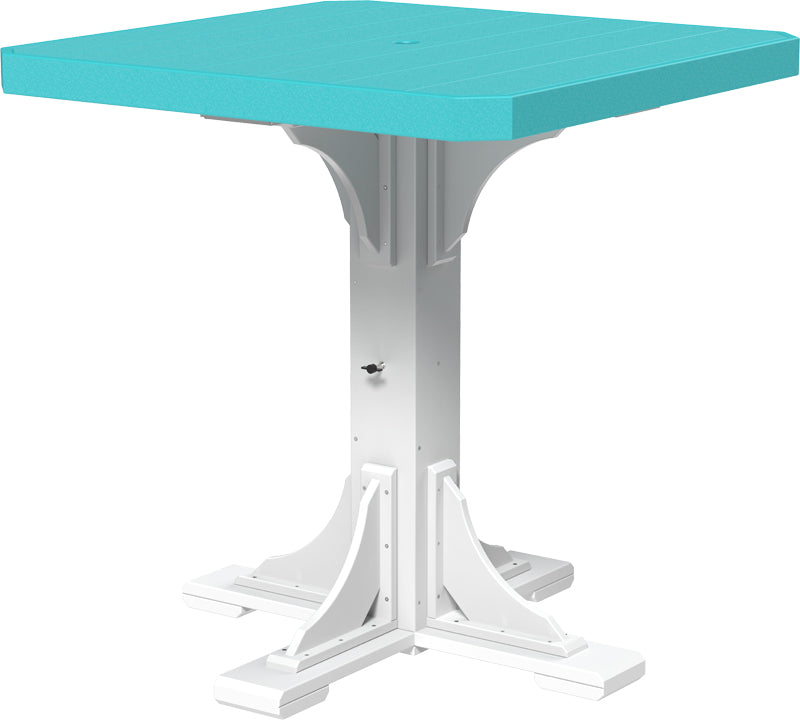 LuxCraft – 41″ Square Dining Table – Outdoor Patio Table with Umbrella Hole