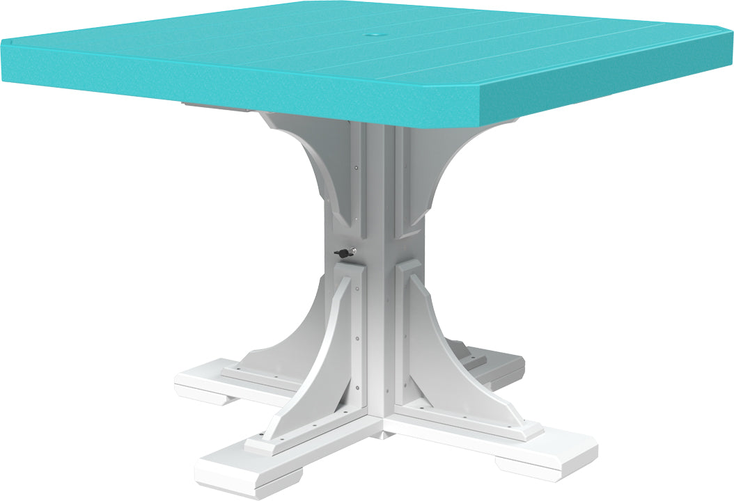 LuxCraft – 41″ Square Dining Table – Outdoor Patio Table with Umbrella Hole
