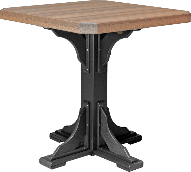 LuxCraft – 41″ Square Dining Table – Outdoor Patio Table with Umbrella Hole