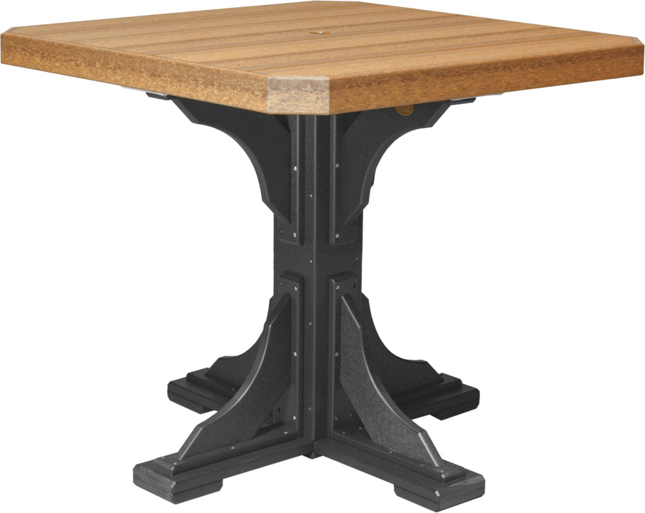 LuxCraft – 41″ Square Dining Table – Outdoor Patio Table with Umbrella Hole