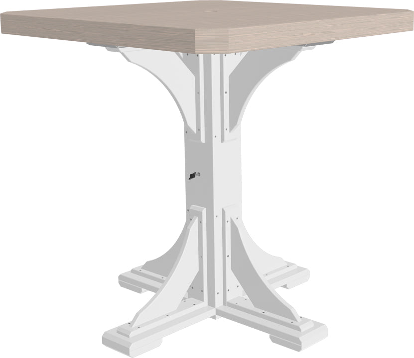 LuxCraft – 41″ Square Dining Table – Outdoor Patio Table with Umbrella Hole