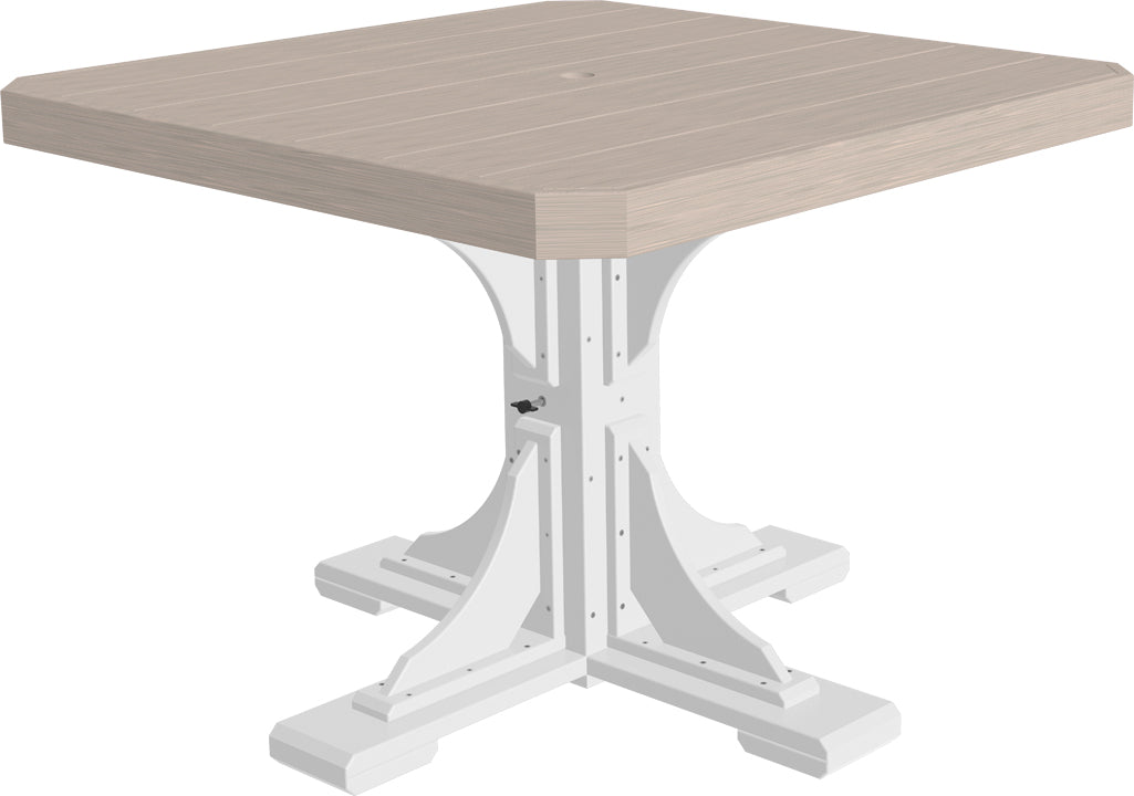LuxCraft – 41″ Square Dining Table – Outdoor Patio Table with Umbrella Hole